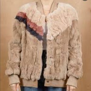 Authentic fur bomber jacket